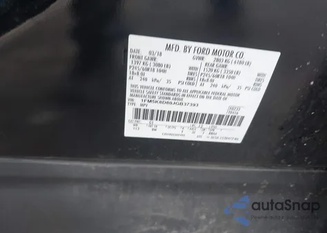 2018 Ford Explorer Xlt z USA, uszkodzony, nr VIN 1FM5K8D80JGB37393